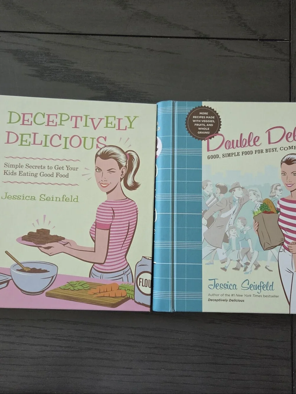 Jessica Seinfeld Lot of 2 Hardcover: Deceptively Delicious & Double Delicious